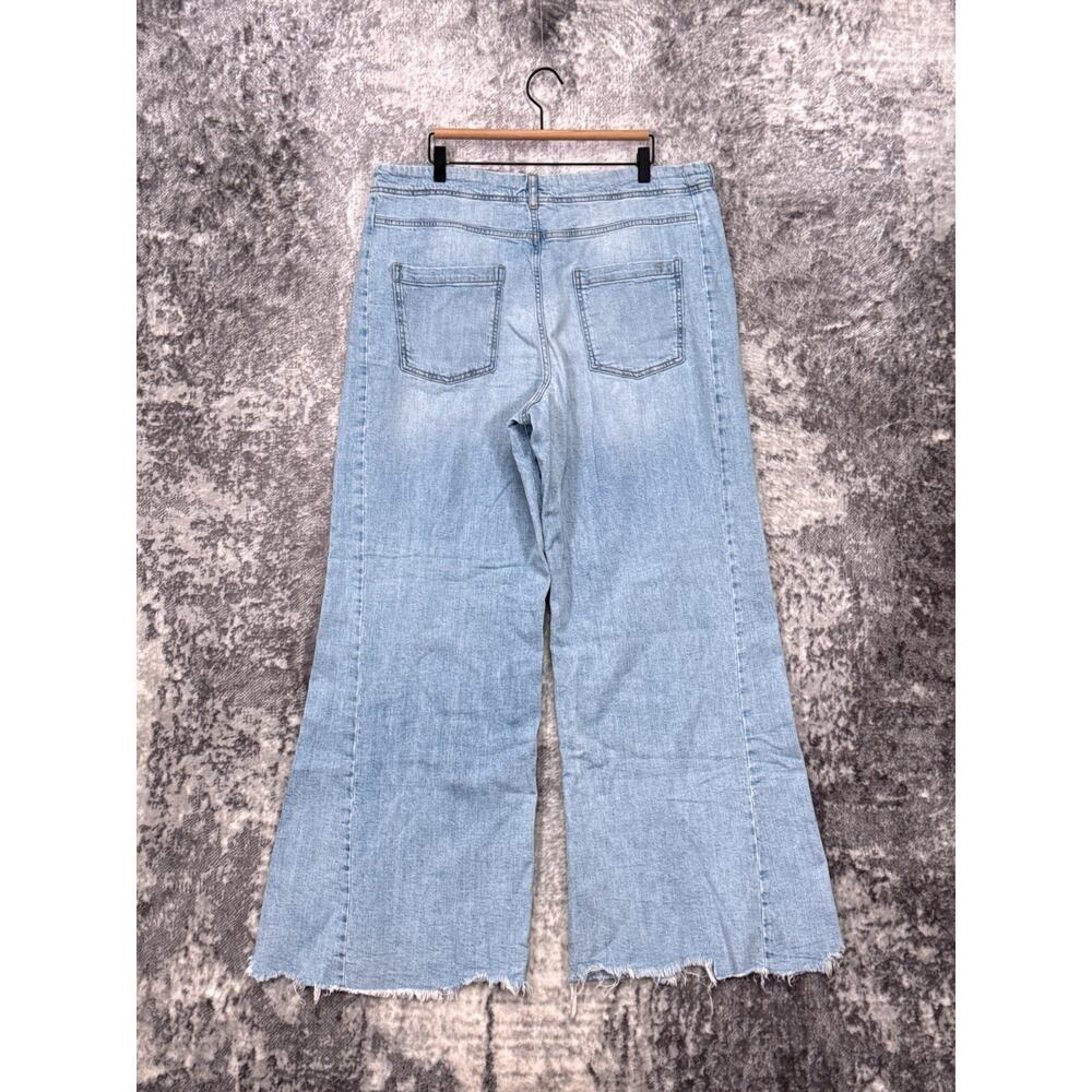 Anthropologie Jeans 34 Tall Womens Pilcro Adi Regenerative Cotton Mid Rise Flare - Picture 2 of 8
